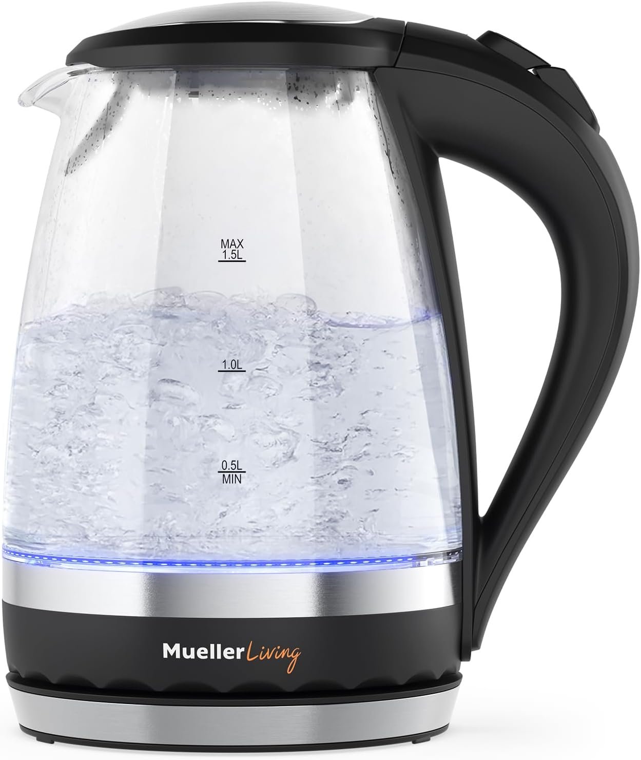 Mueller Living 1.5L Electric Kettle, Tea Kettle for Boiling Water