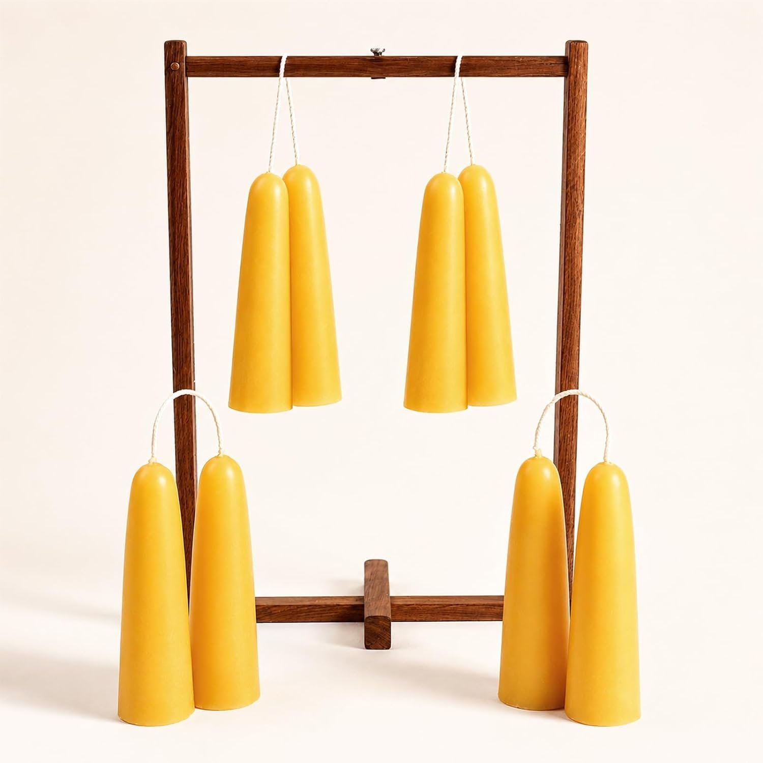 100% Natural Pure Beeswax Taper Candles (8 Pack) | 1.3×4.3 Inch | 7 Hours Burning | Eco-Friendly, Non-Toxic, Smokeless Cotton Wick | Ideal for Home Decor, Meditation, Relaxation & Gifting