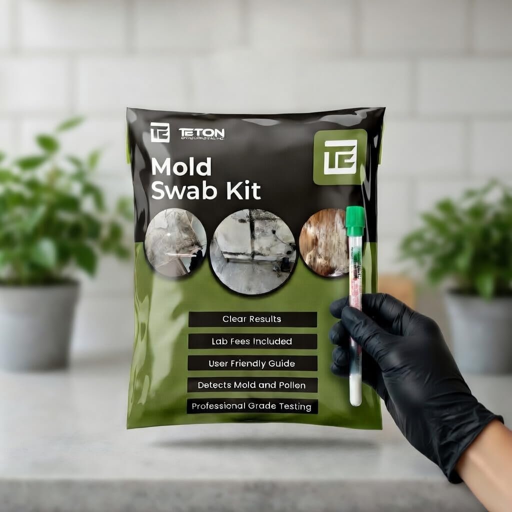Mold Test Kit for Home – Lab Fees Included, Detects 20+ Mold Types, Swab & Air Sample Testing, Lab Analysis in 1 Business Day Once Lab Receives Sample (1 Pack)
