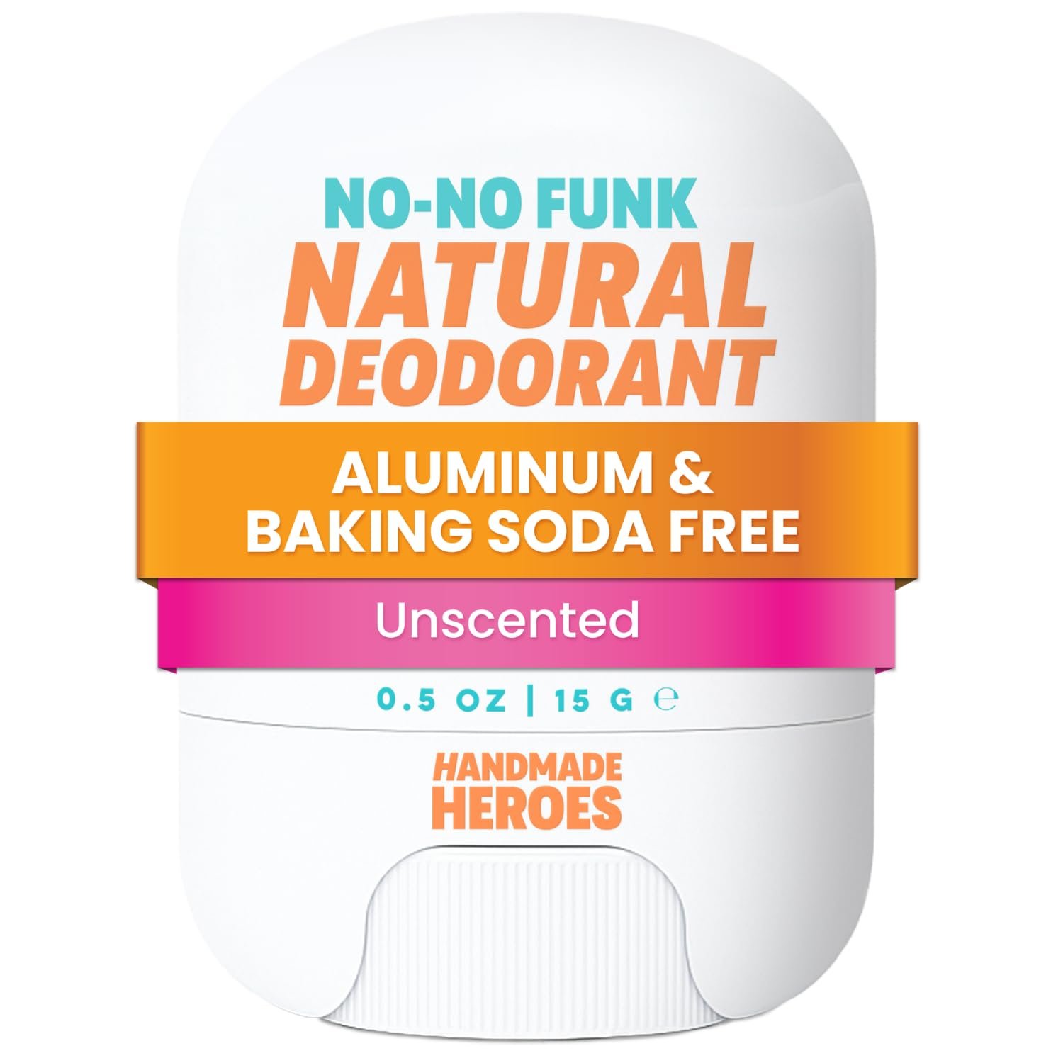 Handmade Heroes Natural Aluminum Free Deodorant, Fragrance-Free 0.5oz