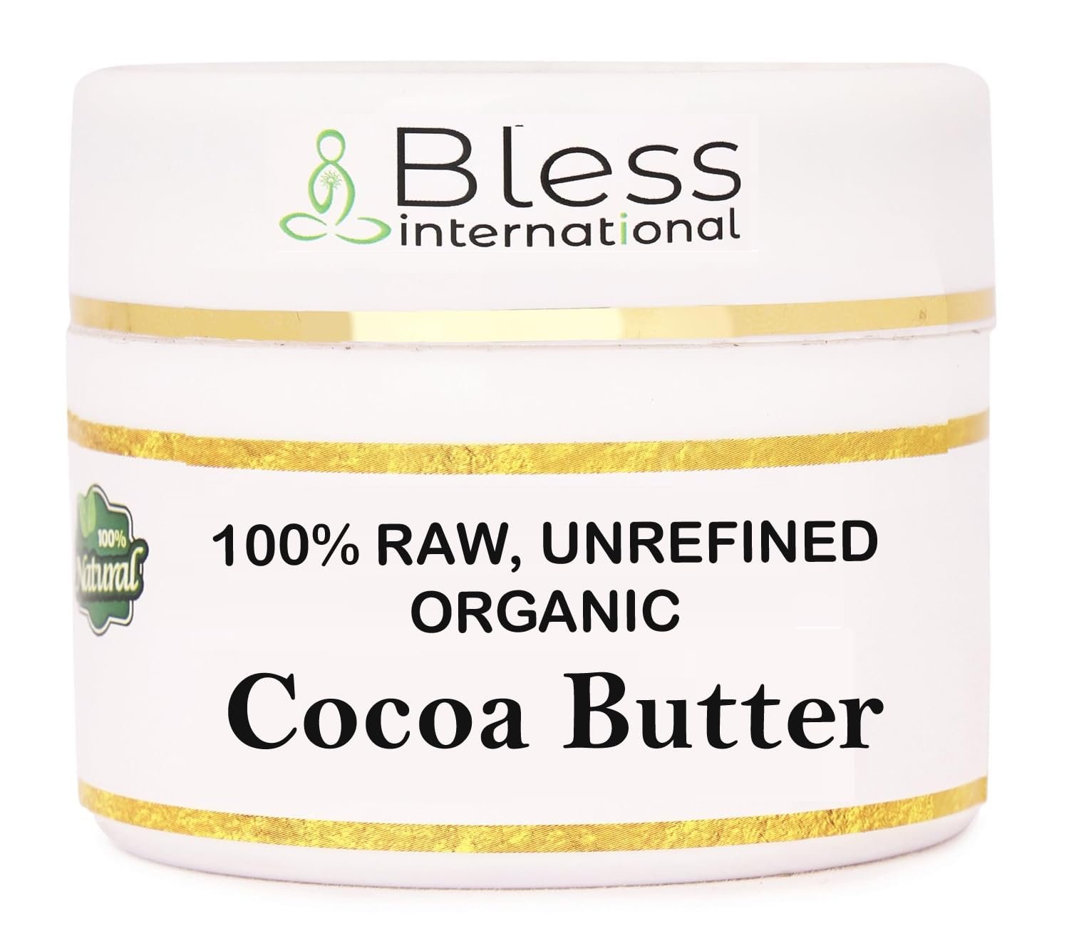 Bless-Organic-Raw-Cocoa-Butter-100%-Pure-Natural-Unrefined 4-OZ/115-GM