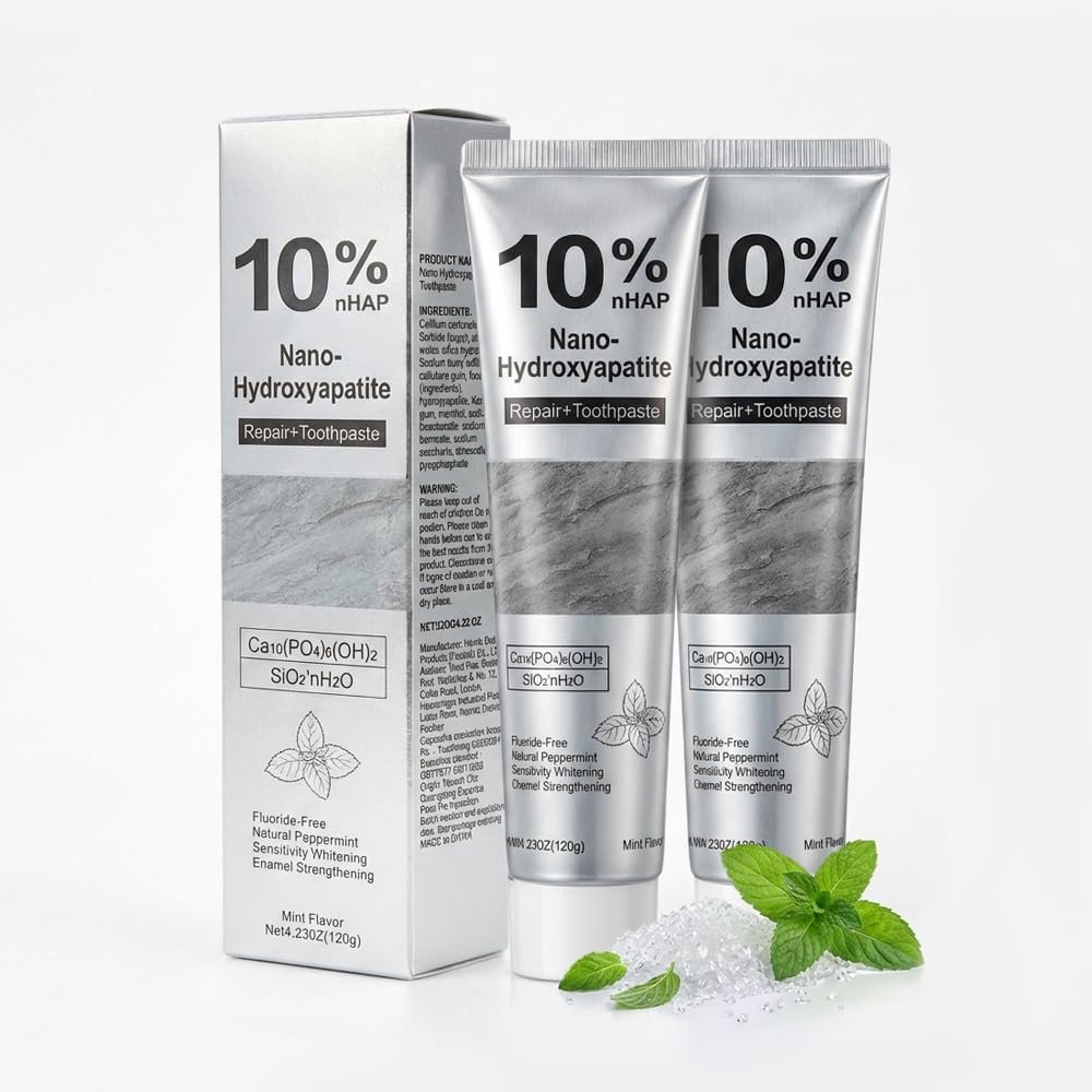 10% Nano-Hydroxyapatite Toothpaste for Sensitive Teeth, 2 Pack