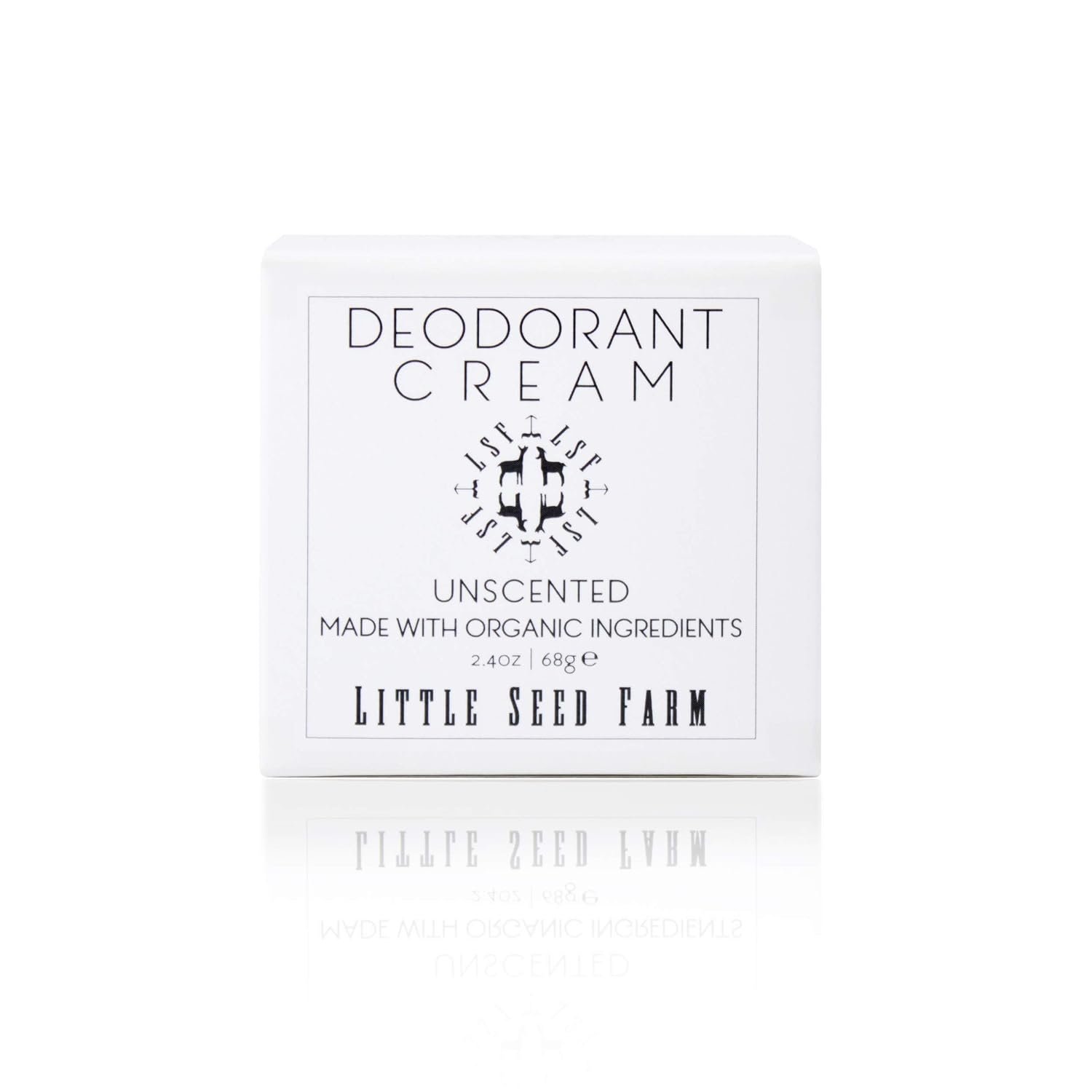 Little Seed Farm All Natural Deodorant Cream – Unscented, 2.4 oz