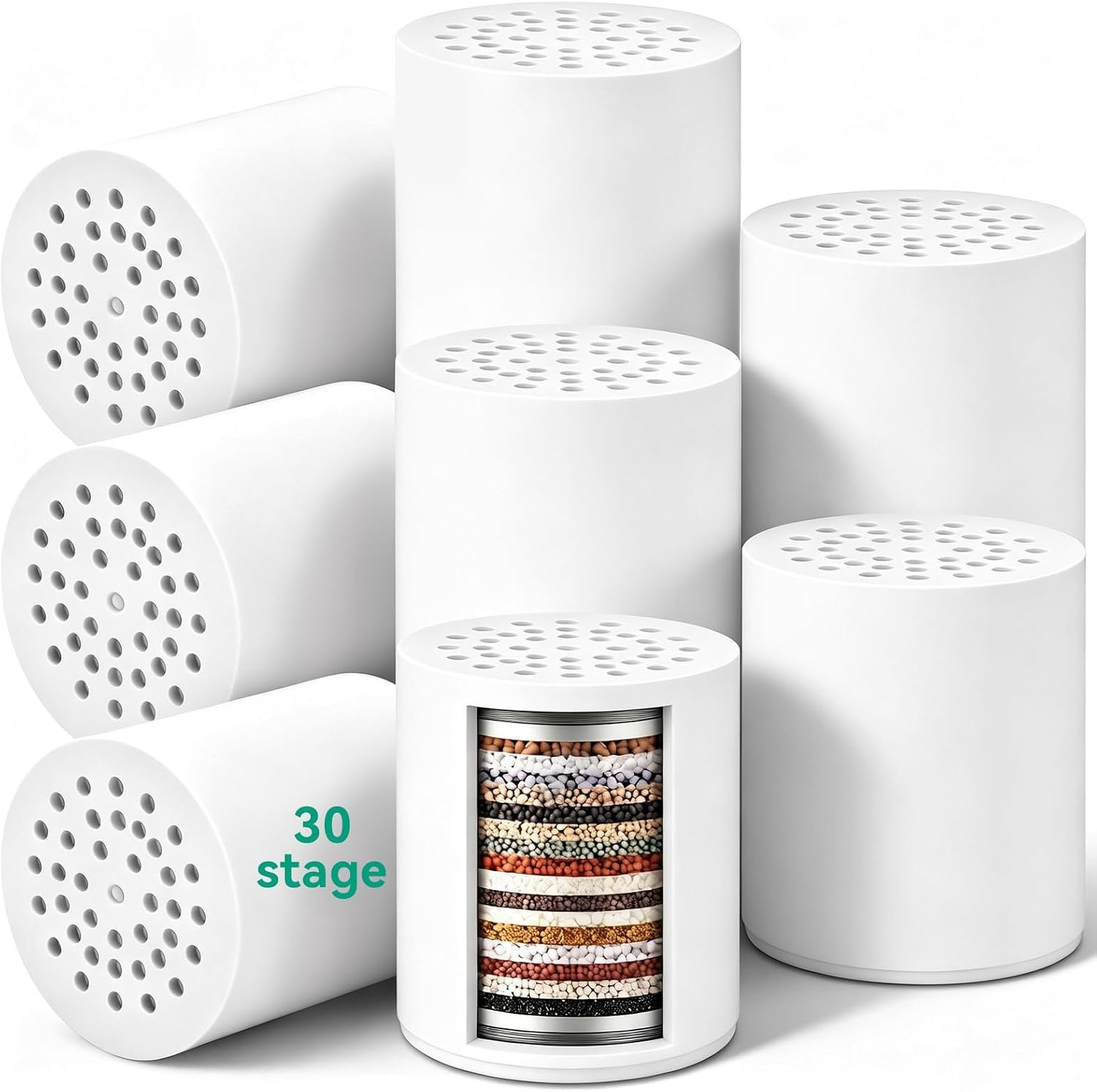 8 Pack 30 Stage Universal Shower Filter Replacement Cartridge