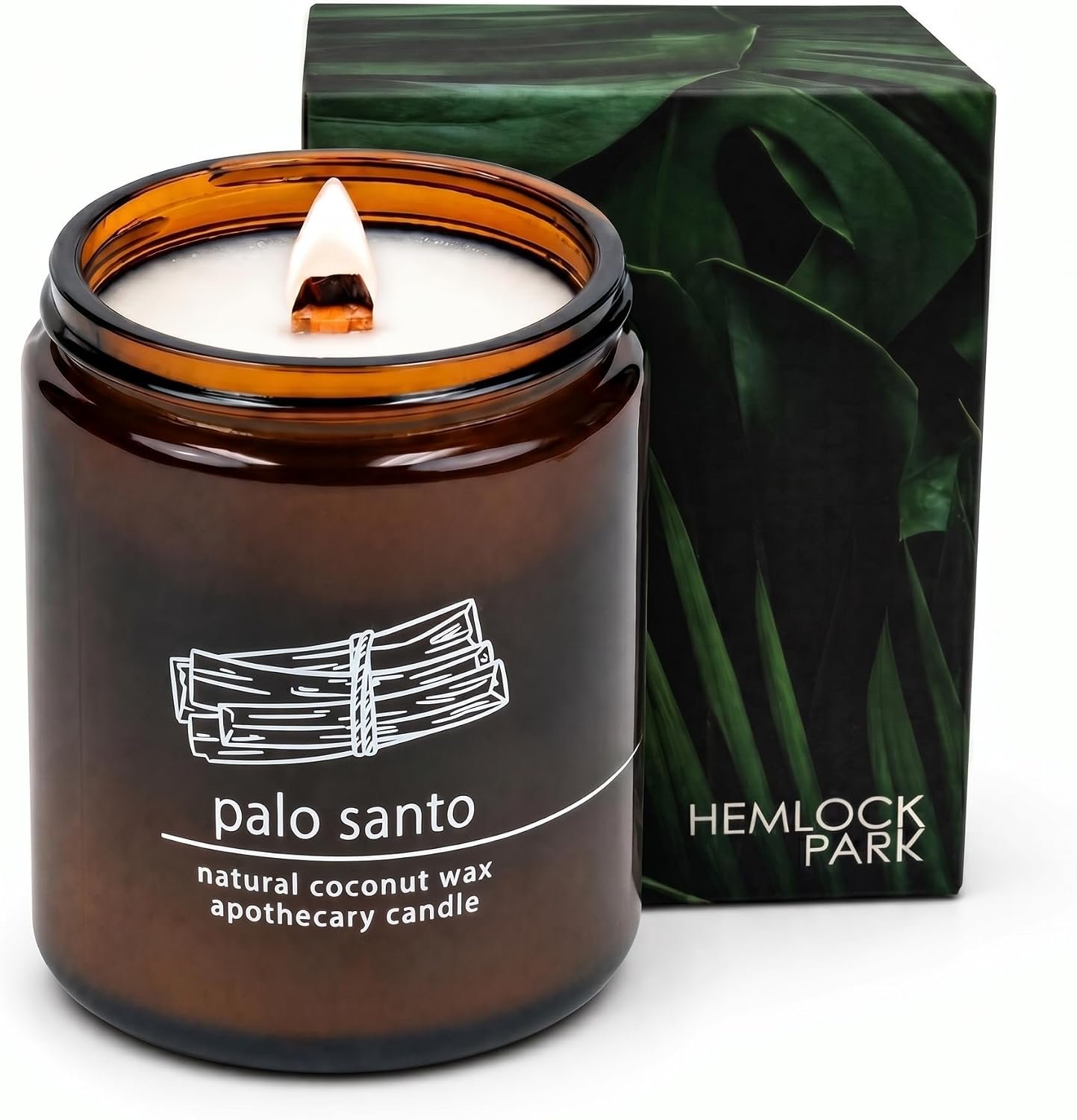 Hemlock Park Palo Santo Apothecary Crackling Wood Wick Candle | 8 oz