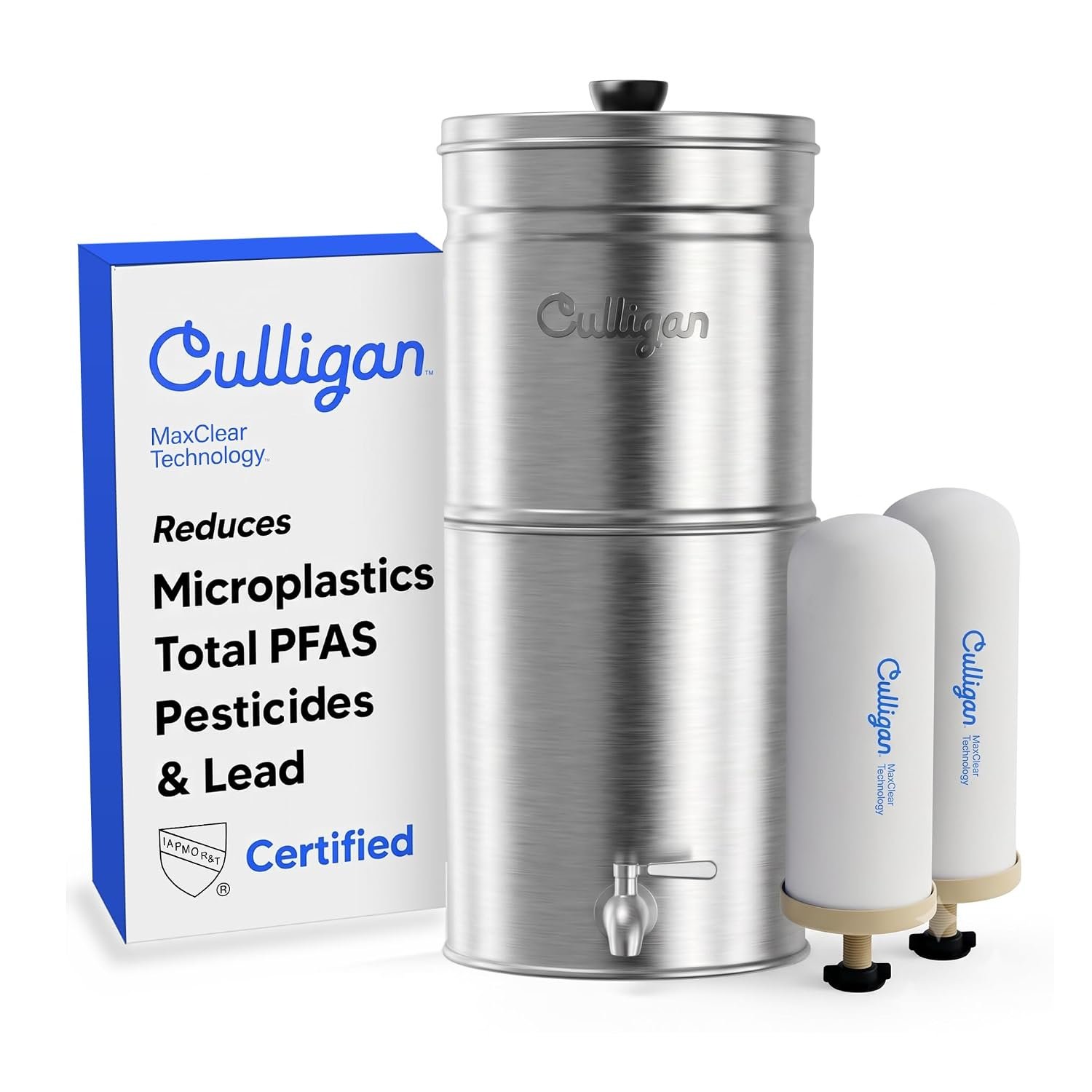 Culligan MaxClear Gravity Water Filter System – Microplastics, Lead & PFAS