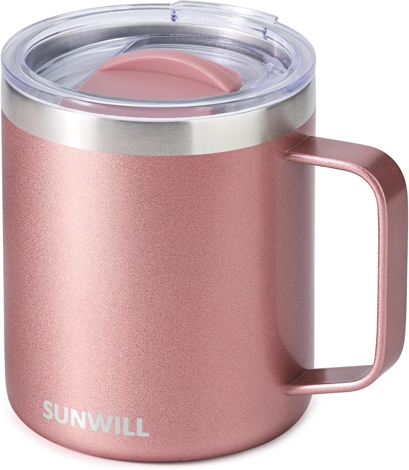 SUNWILL Travel Coffee Mug with Lid, 14 oz Insulated Stainless Steel