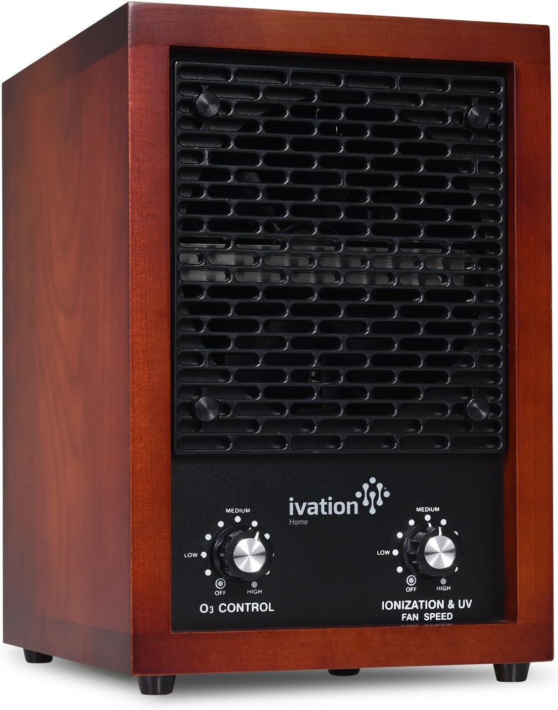 Ivation 5-in-1 HEPA Air Purifier, Ozone Generator, 3,700 Sq Ft, Cherry Wood
