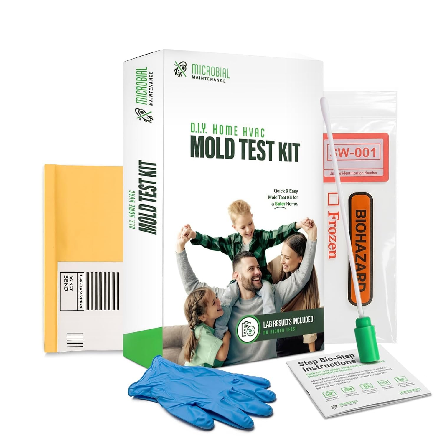 Microbial Mold Test Kit for Home – Indoor Air Quality and Surface Testing – Detects Black Mold, Mildew, and Fungi – Air and Surface Mold Detection Kit with Lab Analysis Included