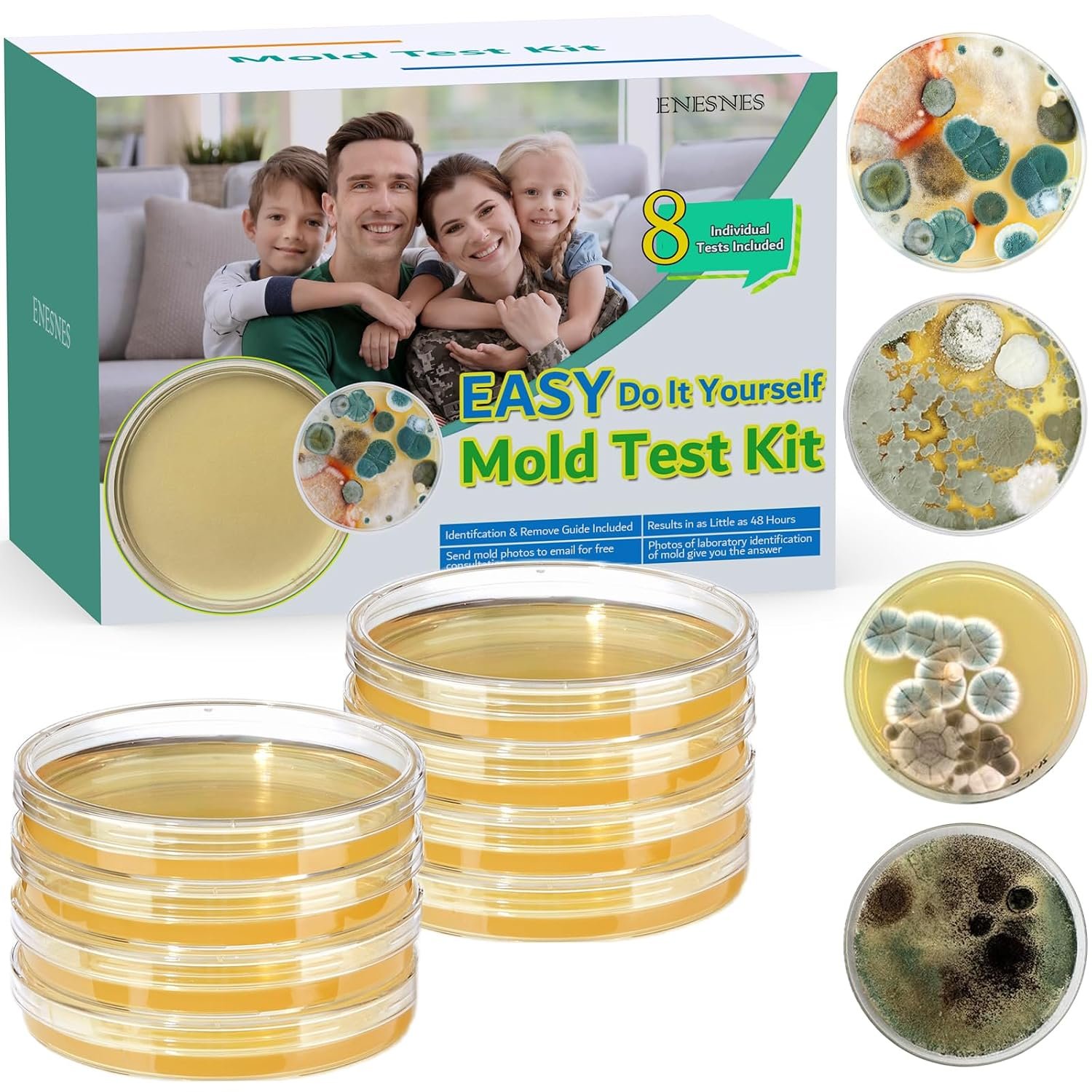 Mold Test Kit for Home, 8 Detection Tests for HVAC, Surfaces & Indoor Air
