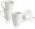 Sweese Porcelain Coffee Mugs – 16 Ounce (Top to the Rim) for Coffee, Latte, Tea, Cocoa, Set of 4, White