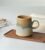15oz Retro Japanese style Handmade Ceramic Coffee Mug – Unique Vintage Pottery tea cup, Lead-free Artisanal stoneware ceramic tea mug, Dishwasher & Microwave Safe Coffee cup for office and home
