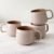 Ava Nord Stoneware Ceramic Coffee Mugs Set of 4 | 12 oz | Rose Sand