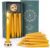 20-Minute Beeswax Meditation Candles, 20-Count with Brass Holder