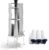 ProOne Big+ Gravity Water Filter System High Capacity Countertop Stainless Steel Water Filter Dispenser IAPMO Certified to Reduce Lead, Total PFAS, Microplastics, Chlorine Taste & Odor, 3 Pack Filter