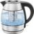CHEFMAN Electric Kettle – 1.2L 1500W Hot Water Tea Pot with Infuser, BPA Free, Auto Shut Off, Boil-Dry Protection, Removable Lid, LED Light, Cordless Glass Electric Tea Kettle – Stainless Steel