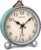 Peakeep 4″ Small Battery Operated Analog Alarm Clock, Antique Retro Style