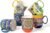 HENXFEN LEAD Boho Ceramic Coffee Mugs Set of 6, 14 oz