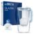 BRITA Glass Water Filter Jug Light Blue (2.5L) Starter Pack inc. 3X MAXTRA PRO All-in-1 Cartridge – Premium Glass jug with Easy-Filling Flip-Lid and Indicator – in Sustainable Smart Box Packaging