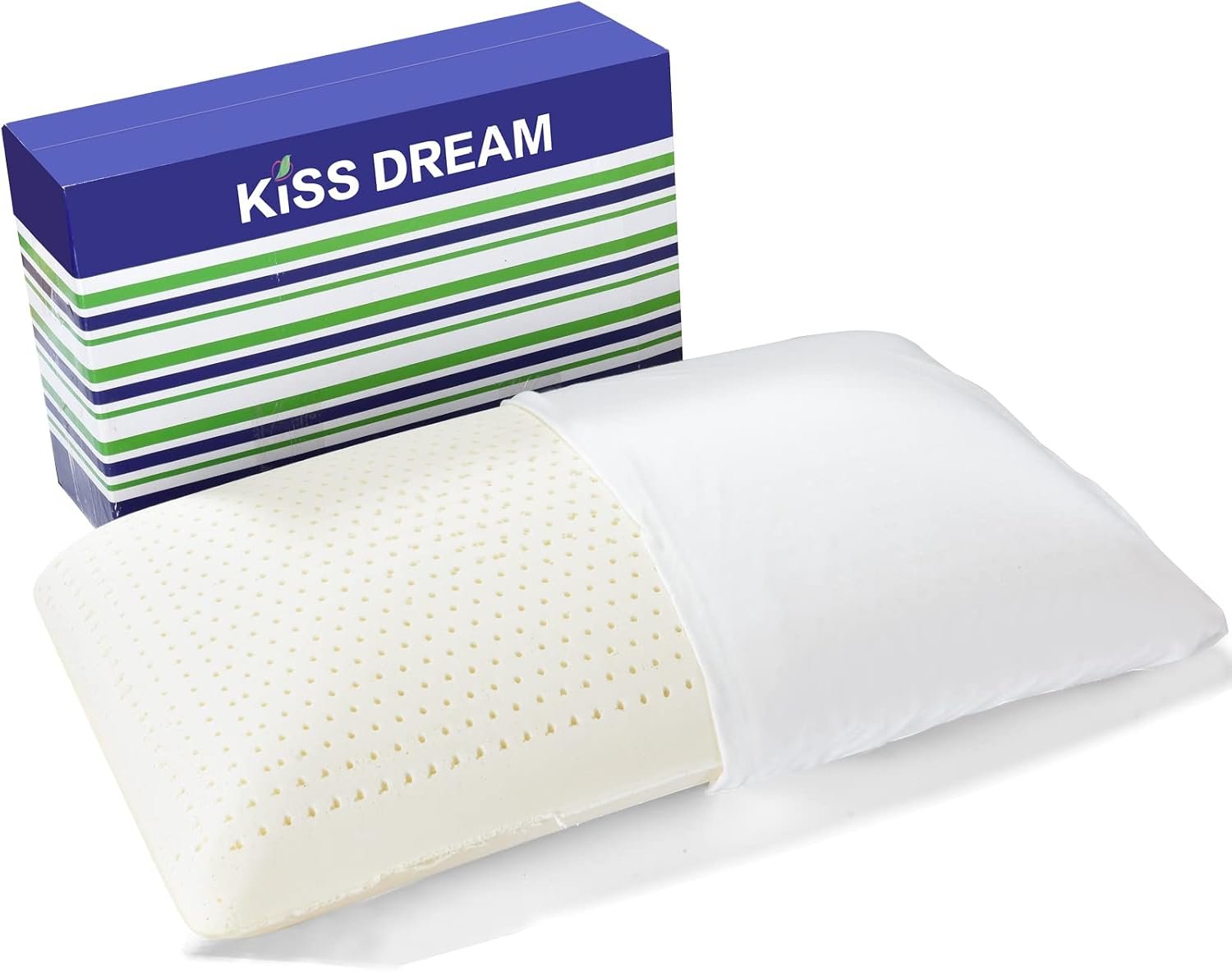 Natural Talalay Latex Pillow with Cotton Cover – Medium Firm Standard Size