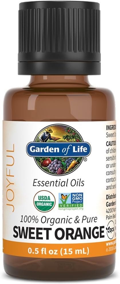 Garden of Life Organic Sweet Orange Essential Oil, USDA Organic, 0.5 fl oz