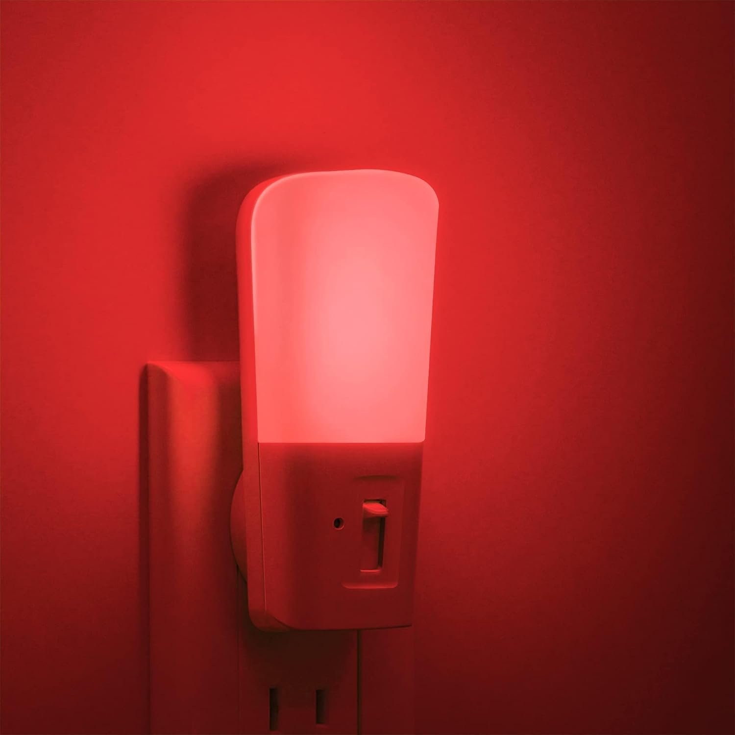 LOHAS-LED Red Light Night Light Plug in, Dimmable LED Night Lights 2 Pack
