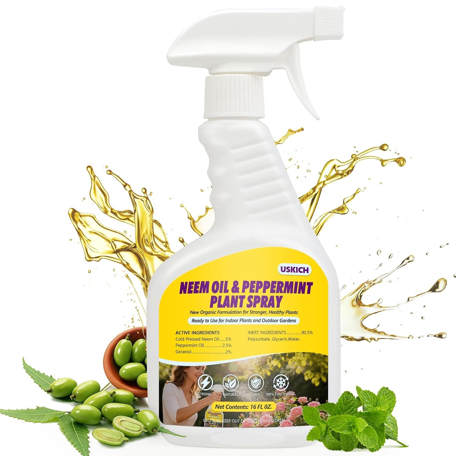 Neem Oil Spray for Plants with Peppermint Oil
