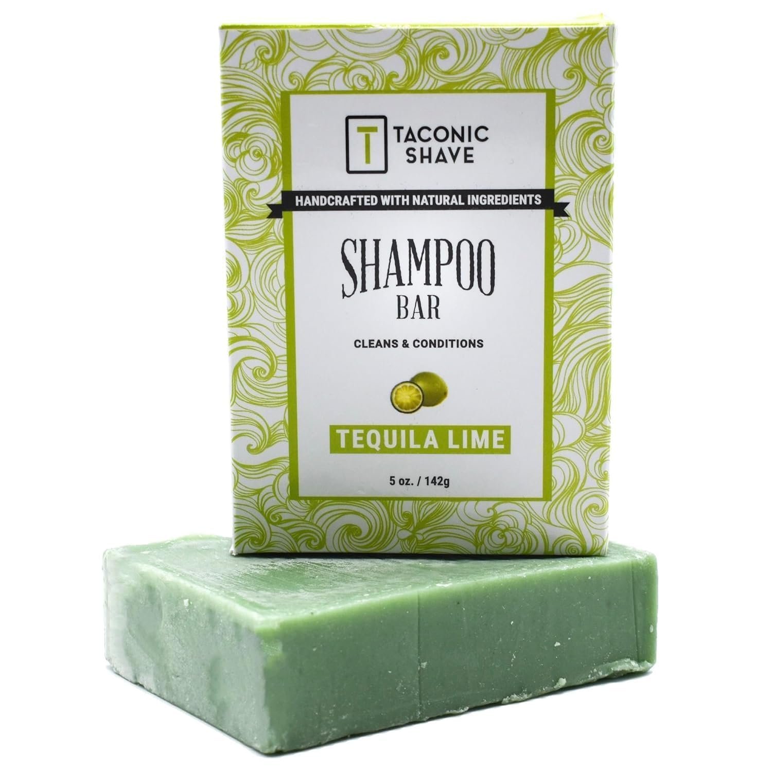 Taconic Lime Natural Hair Shampoo Bar, Handcrafted in USA, 5 oz