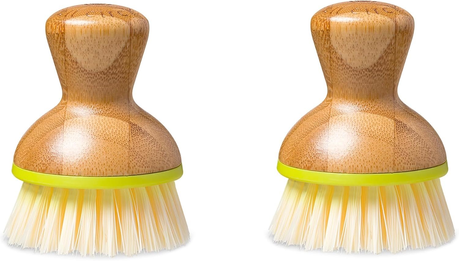 Full Circle Bubbly Palm Brush, Dish Scrub Brush for Nonstick, Green