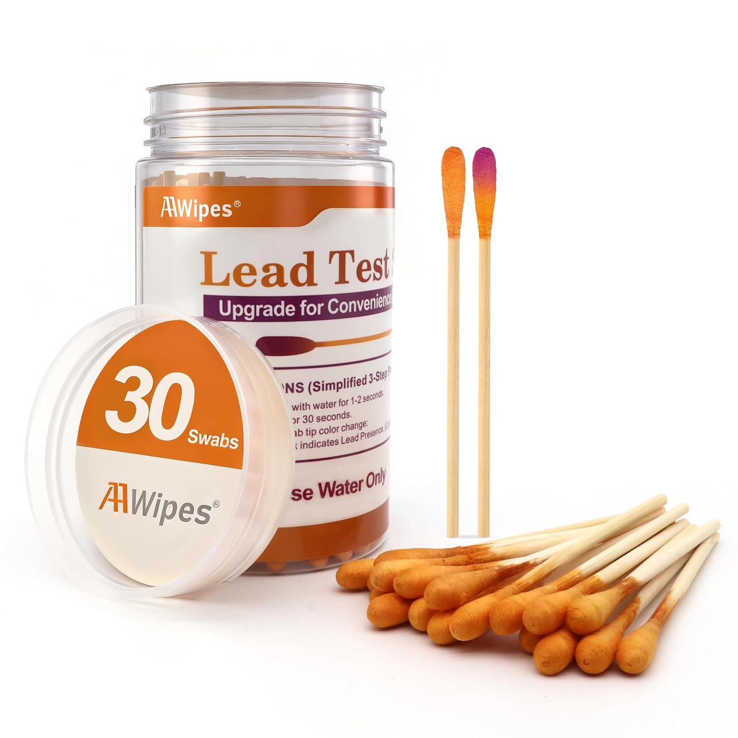 AAwipes Lead Paint Test Kit – 30 Swabs, Water-Activated, Results in 30 Seconds | No Vinegar Needed, for Product Surfaces | Accurate Lead Detector for Paint, Dishes, Ceramics & Home Use