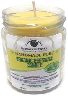 BearNaturalOrganics Aromatherapy Therapeutic Essential Oil Pure Natural Raw Beeswax Container Candle 6 Ounce Blended, Great for Any Area Around the Home