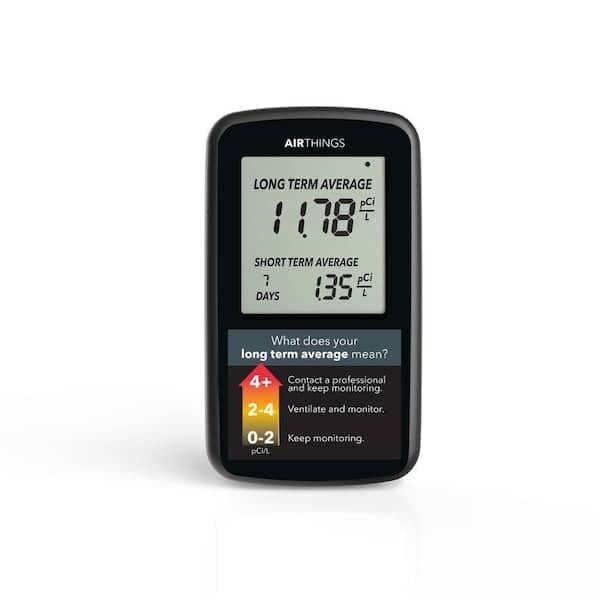AIRTHINGS Battery Operated Digital Radon Detector 2350