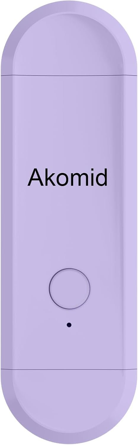 Akomid USB Rechargeable Book Light for Reading in Bed, 8 LEDs Bookmark Style Clip on, Eye-Cared Amber Light Mode for Kids, Blue Light Blocking, Stepless Dimming, Purple