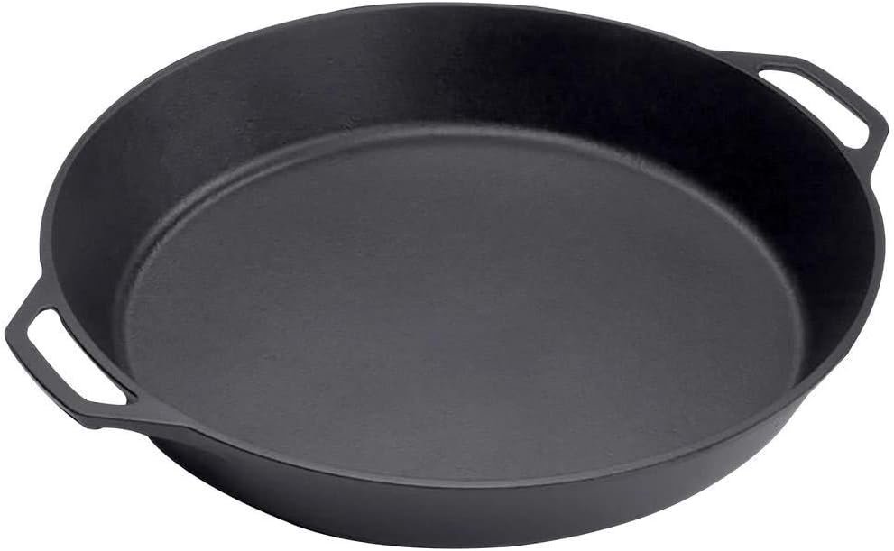 Lodge Pre-Seasoned Cast Iron Skillet with Dual Loop Handles, 17 Inches