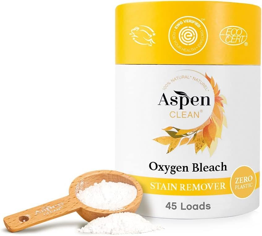 AspenClean Oxygen Bleach Powder | Unscented | 45 Loads