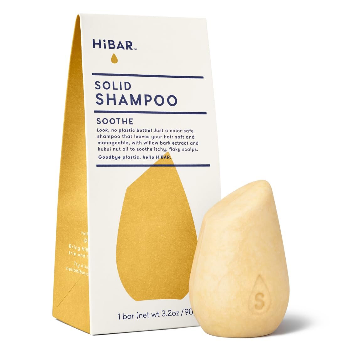 HIBAR – Soothe Shampoo Bar – For Dry Scalps – Plastic-Free – 1 Bar