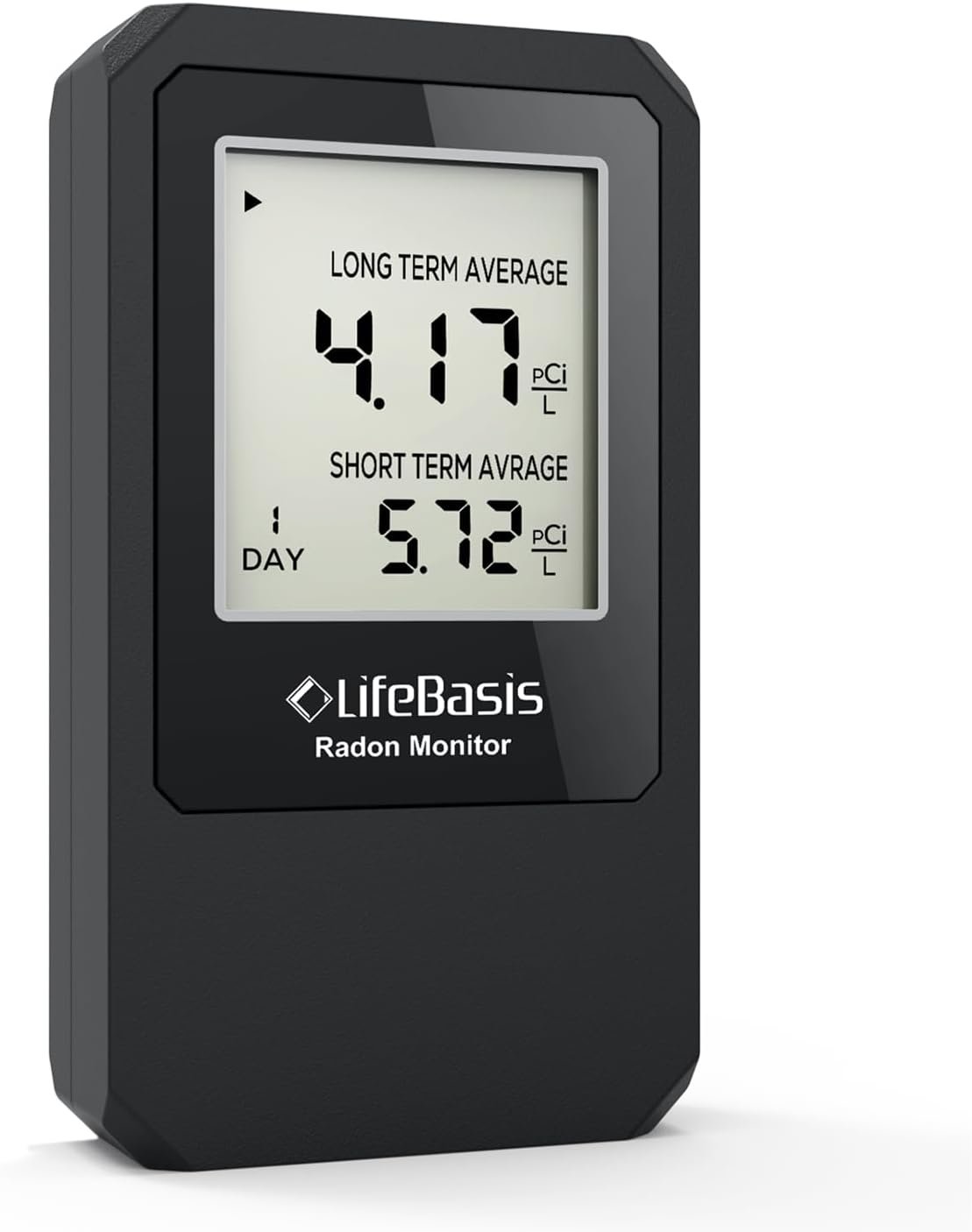 LifeBasis Radon Detector, Portable Radon Tester for Home, 0-500 pCi/L Range