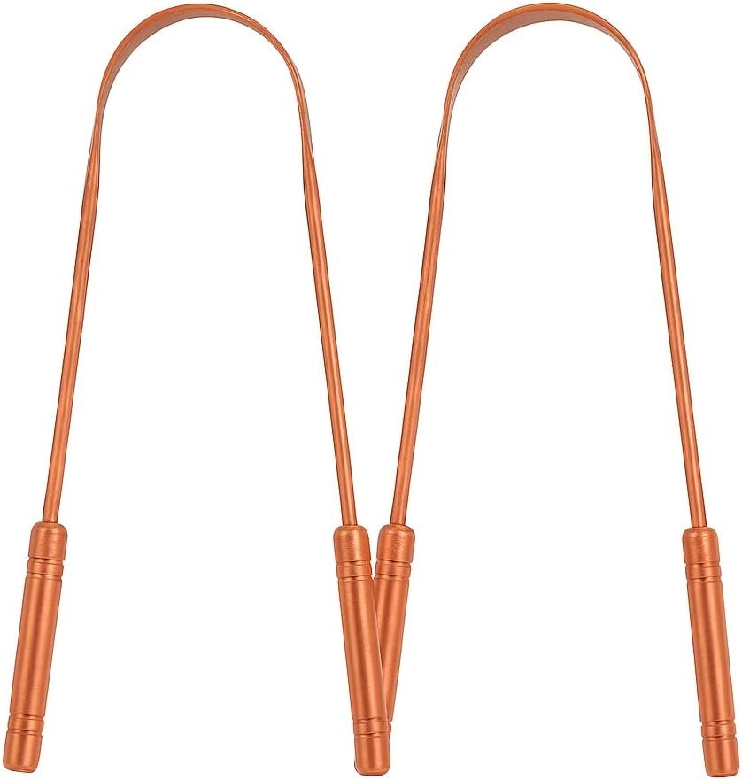 ALADEAN Copper Tongue Scraper 2pc set with Case (2pc Pack)