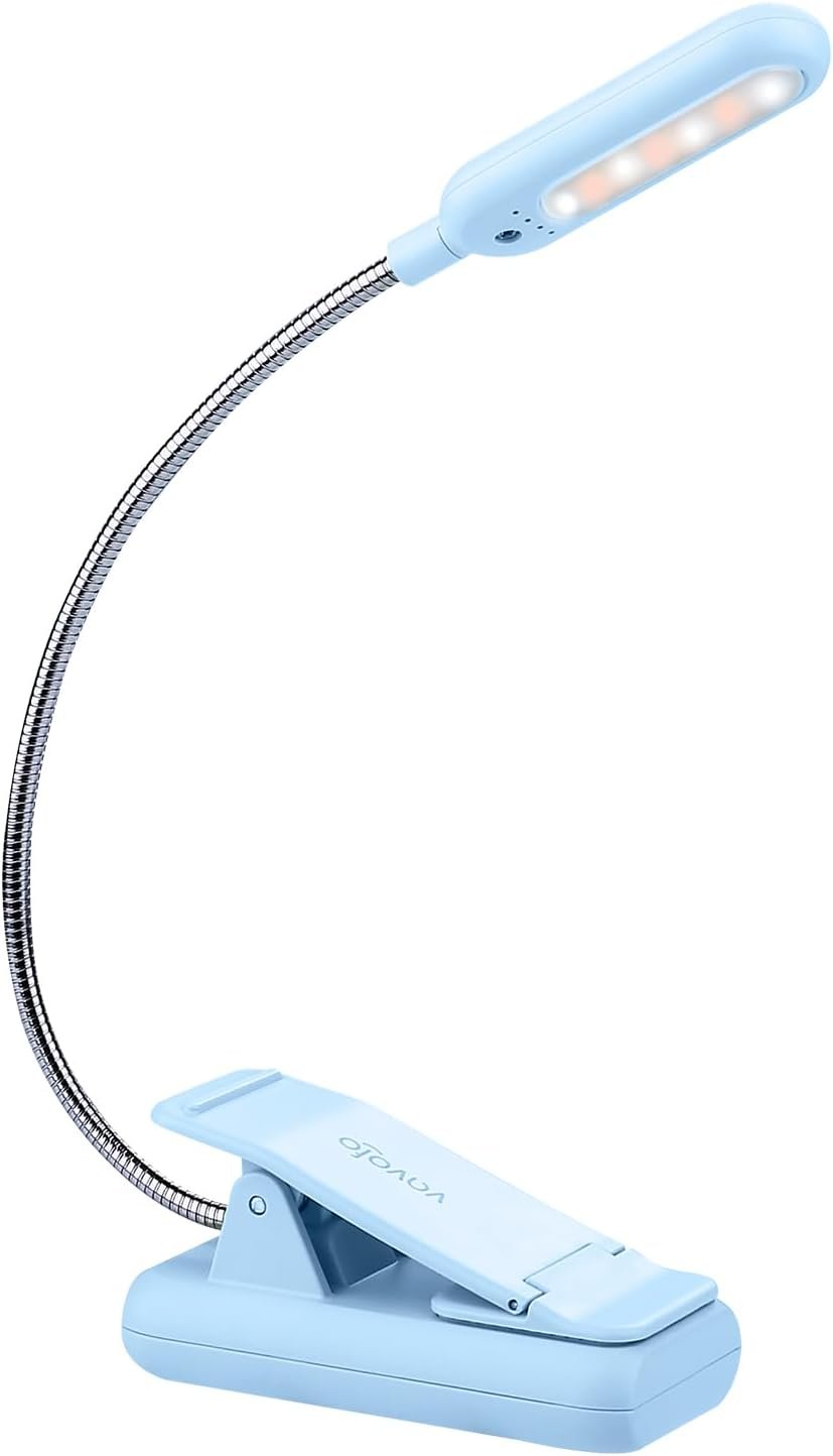VAVOFO Rechargeable Reading Light, Clip on Book Light for Reading in Bed