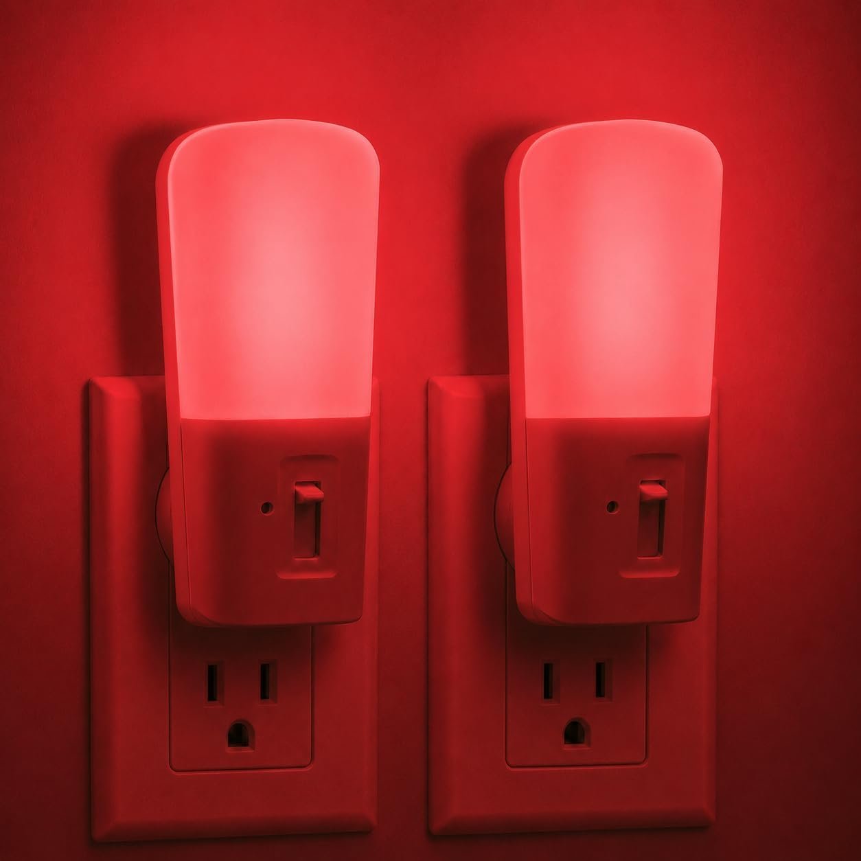 L LOHAS LED Red Night Light Plug in, Dimmable Light LED Night Lights