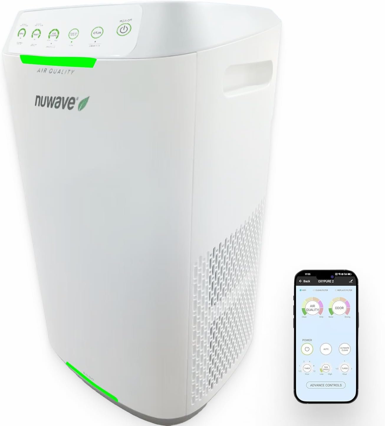 Nuwave Oxypure Zero Air Purifier for Home, 6 Fan Speed & Timer, App Control