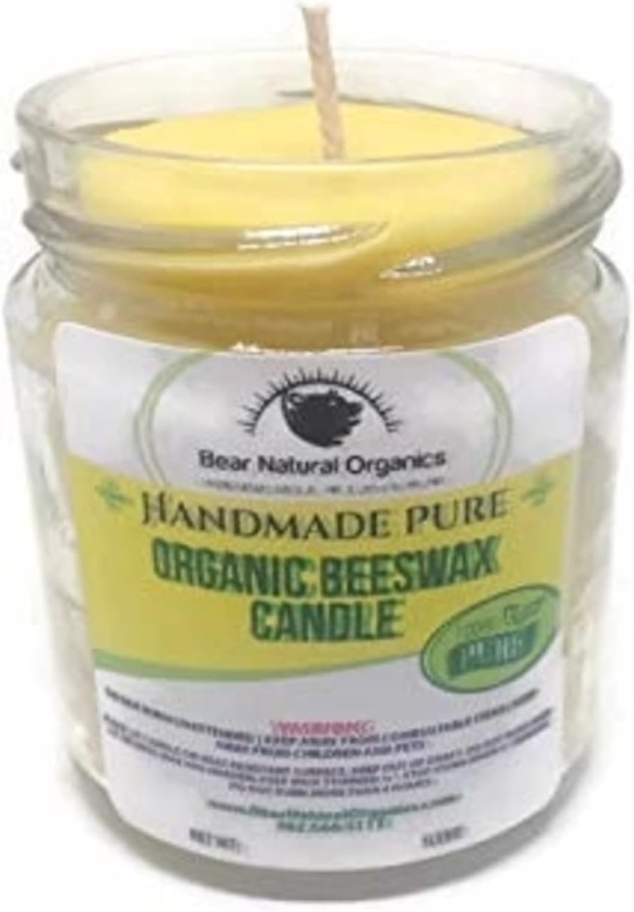 100% Raw Pure Aromatherapy Lavender Essential Oil Pure Beeswax Candle 6 Ounce