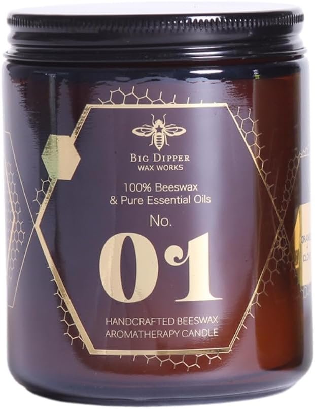Big Dipper Alchemy Orange & Clove Beeswax Candle, 7oz Jar