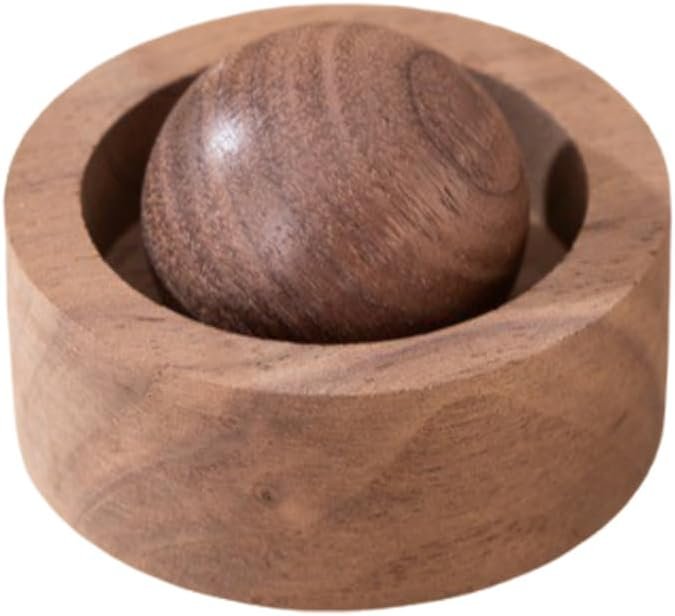 Wooden Essential Oil Diffuser – Round Ball Aromatherapy Diffuser, Walnut and Beech, for Office, Car, Yoga Hall (Walnut)