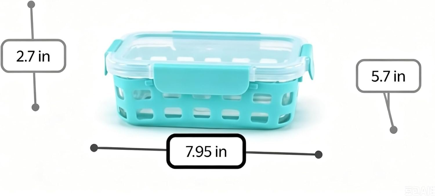 3.4 Cup 27 Ounce Food Storage Meal Prep Container Set, 10 Piece