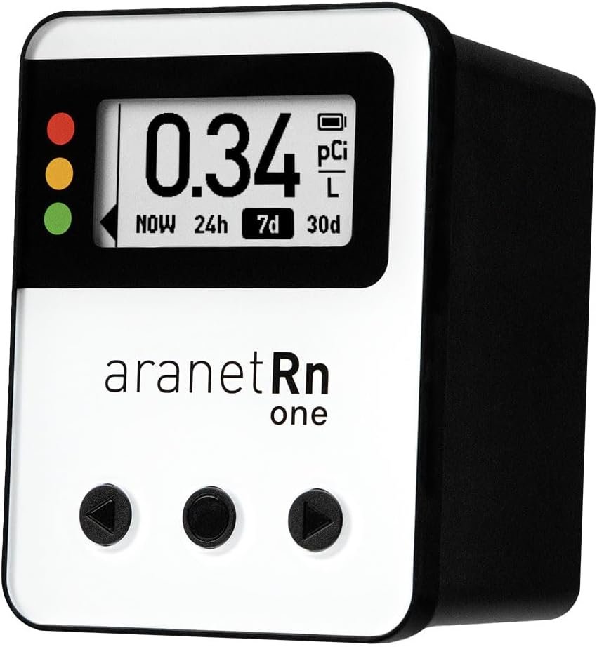 Radon One Home Radon Detector, Results Every 10 Minutes (White)