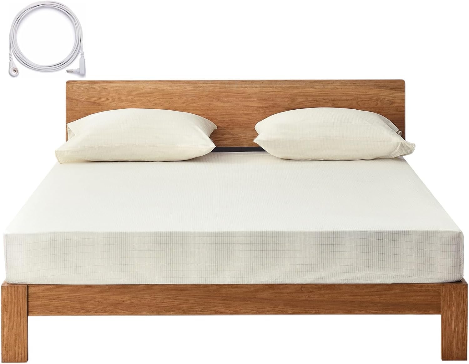 Grounding Sheets Twin Deep Pocket 12% Silver Fiber and 88% Organic Cotton, Fitted Earth Grounded Bed Sheets for Improved Sleep (Beige, Twin – 39″x75″x15″)