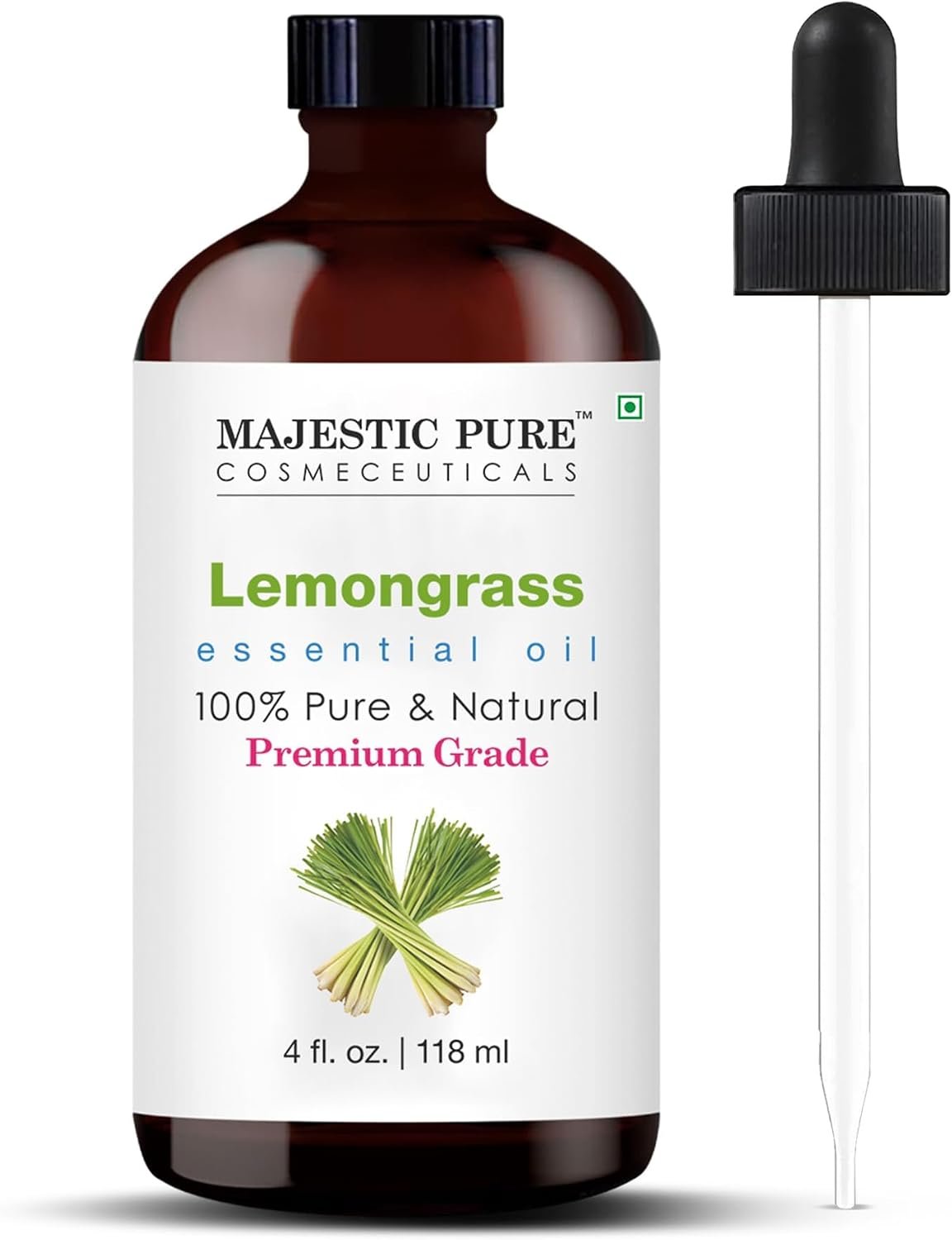 Majestic Pure Lemongrass Essential Oil for Diffuser – 4 Fl Oz
