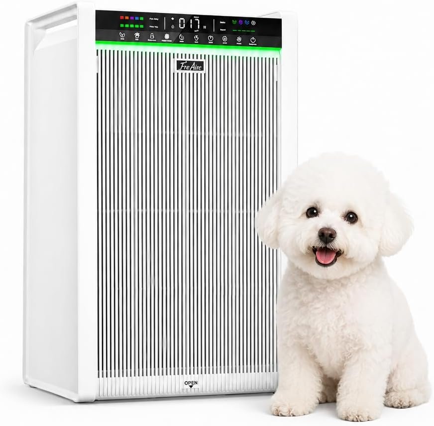 FreAire Air Purifiers for Home Large Room HEPA Air Cleaner with Smart App Control, Large Real-Time PM2.5 D