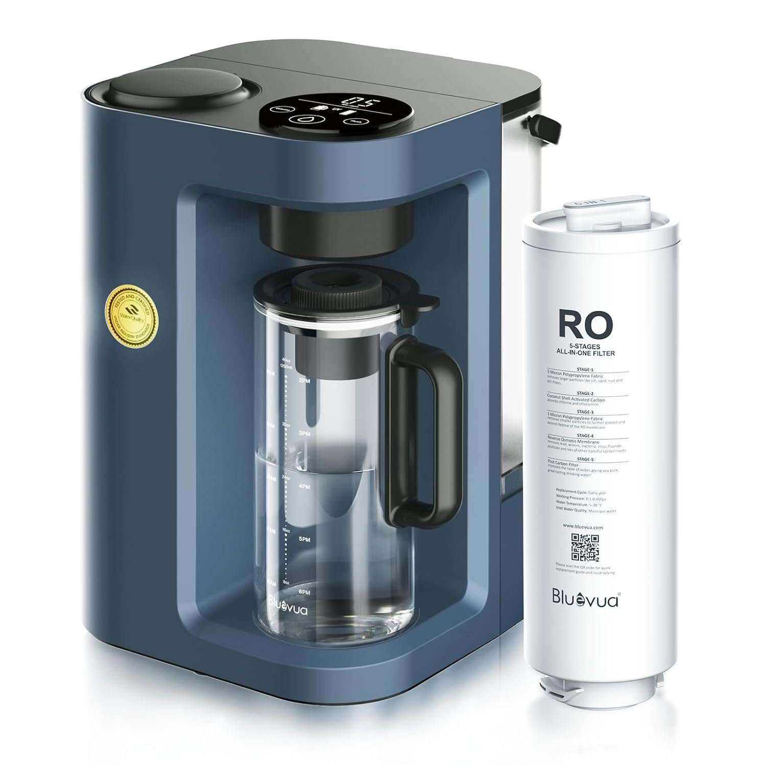 Bluevua RO100ROPOT-Lite Countertop Reverse Osmosis Water Filter
